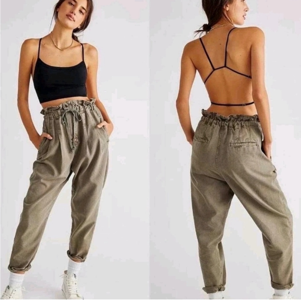 Free People Drawstring Cropped Pants